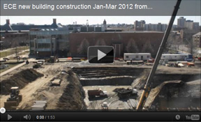 ECE new building construction from Beckman